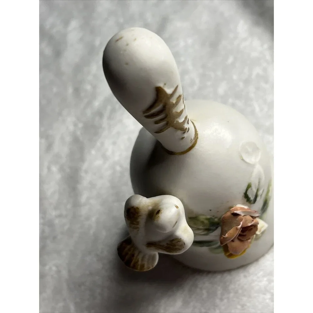 Ceramic Bell Bird Figurine Used 1980s